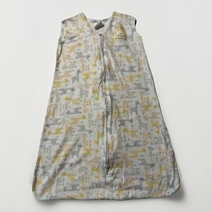 Halo SleepSack Swaddle Lot 2 Cotton Giraffe Print. Small And Medium